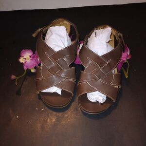 🆕👡Naturalizer Brown Woven Flat Sandals 9, 9-1/2